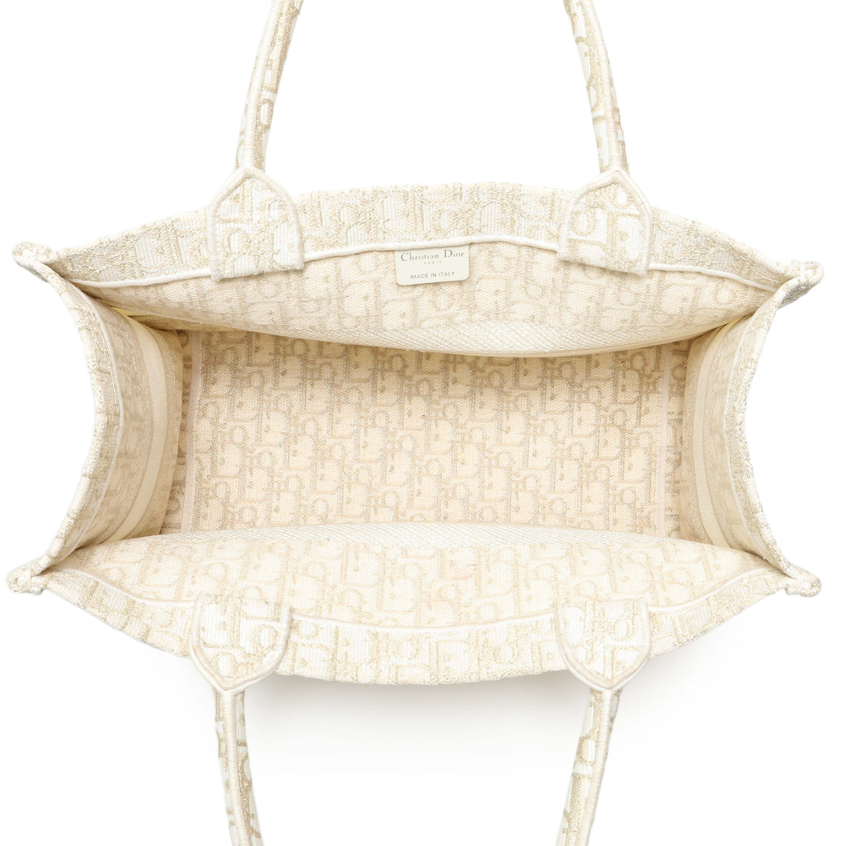 Christian Dior Gold Oblique Medium Book Tote Handbags Christian Dior