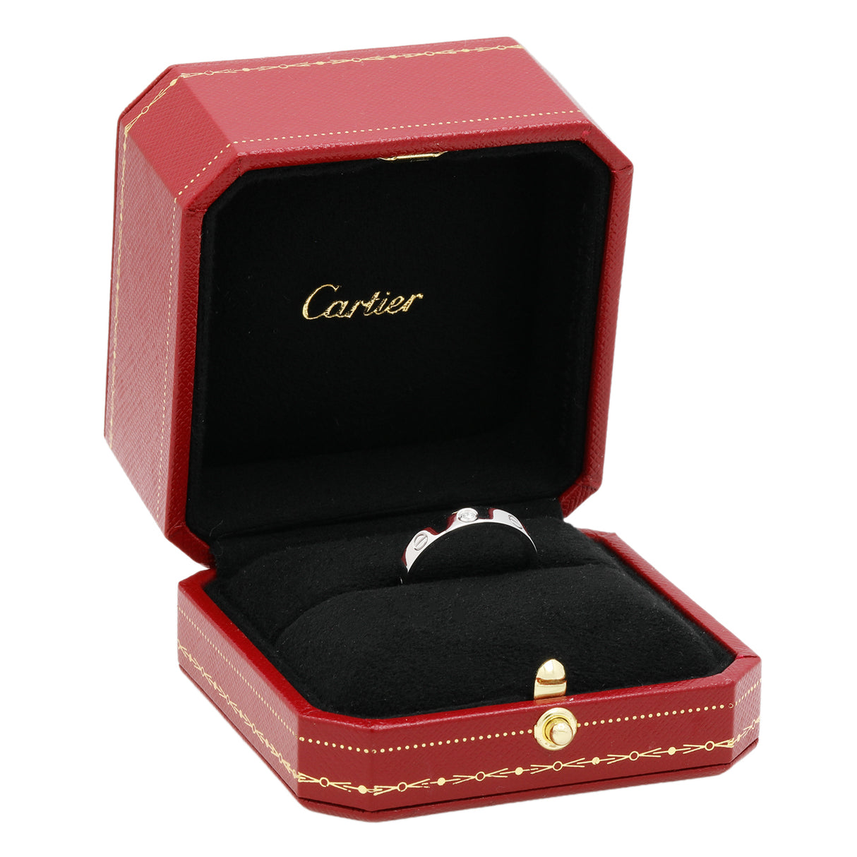 Cartier 18K White Gold Diamond Love Wedding Band Designer Jewellery Cartier