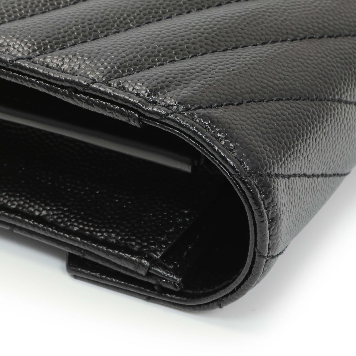 Saint Laurent Grain De Poudre Matelasse Chevron Monogram Chain Wallet Handbags Saint Laurent