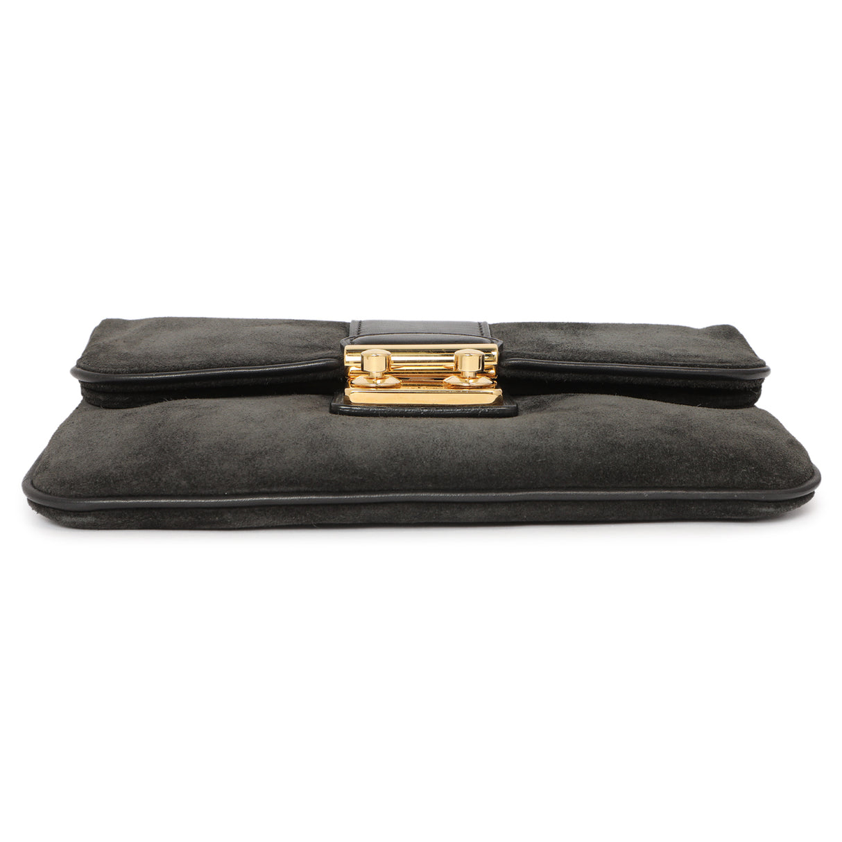 Louis Vuitton Black Suede Sofia Coppola Slim Clutch Handbags Louis Vuitton