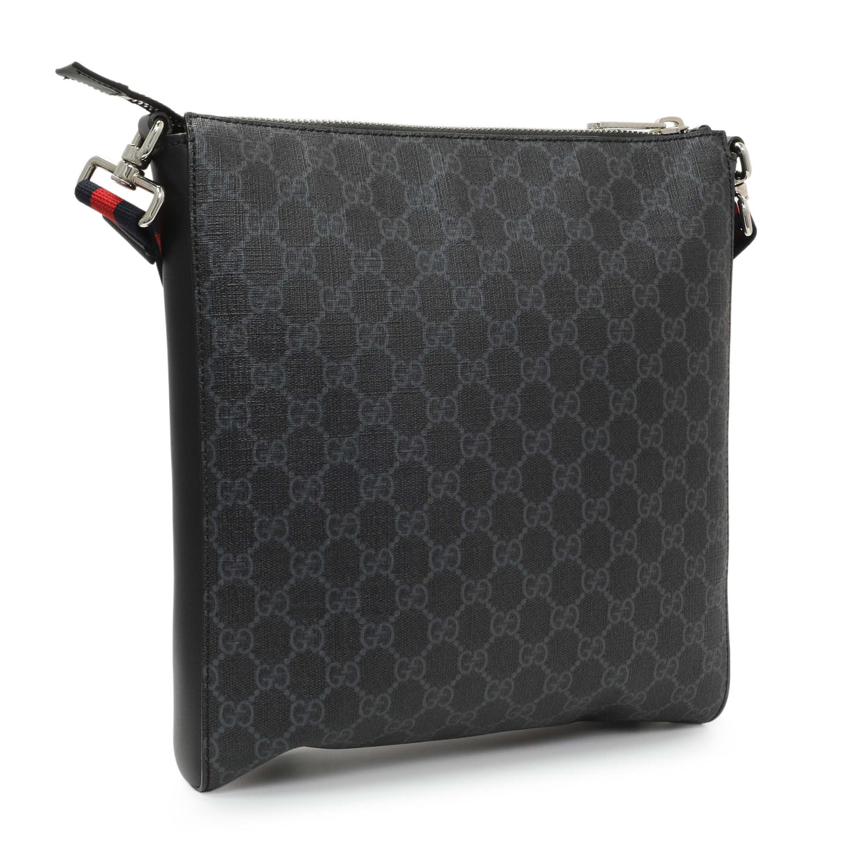 Gucci GG Supreme Monogram Web Flat Messenger Bag Handbags Gucci