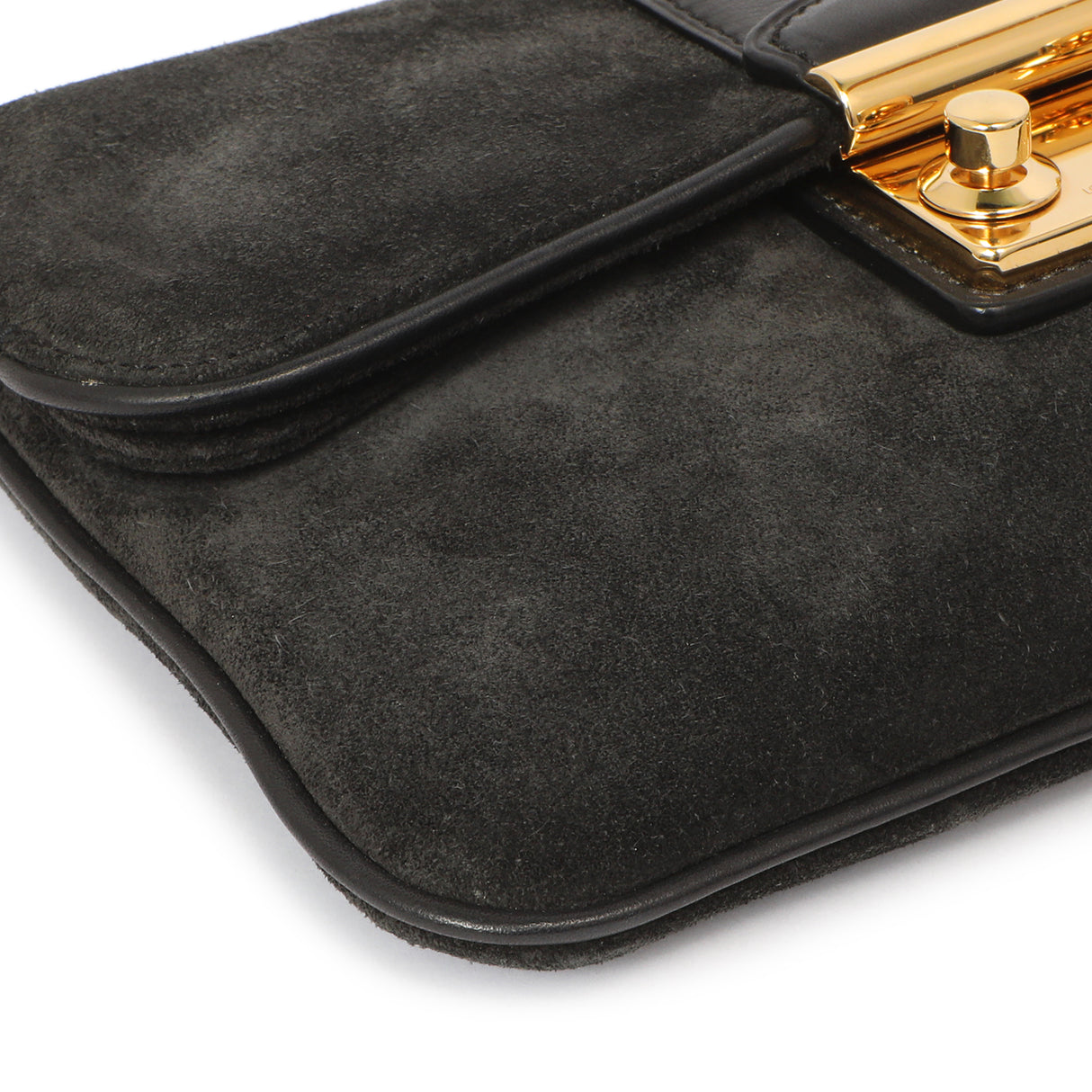 Louis Vuitton Black Suede Sofia Coppola Slim Clutch Handbags Louis Vuitton