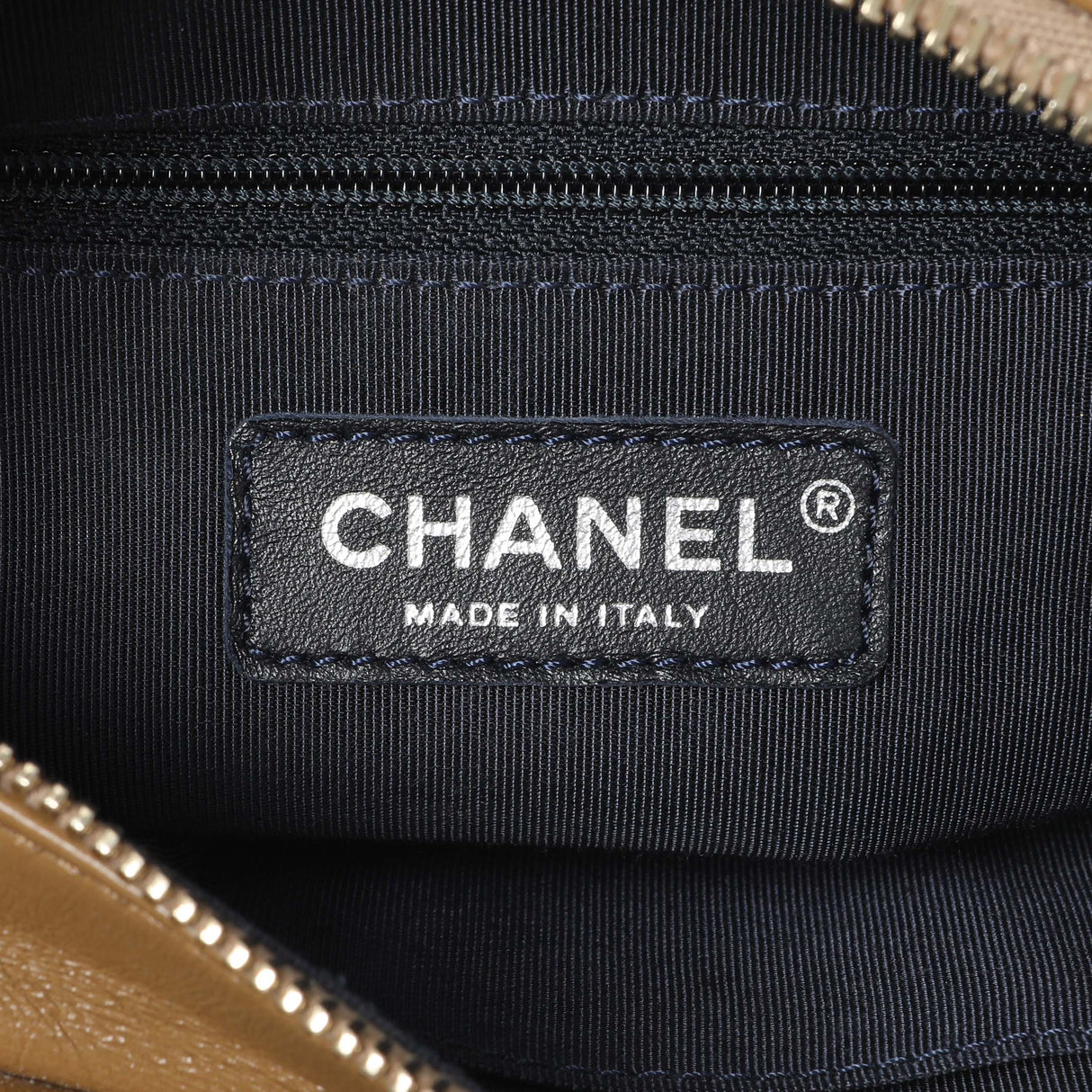 Chanel Green Aged Calfskin Chevron Quilted Small Gabrielle Hobo Handbags Chanel