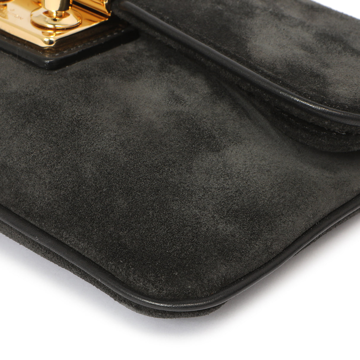 Louis Vuitton Black Suede Sofia Coppola Slim Clutch Handbags Louis Vuitton