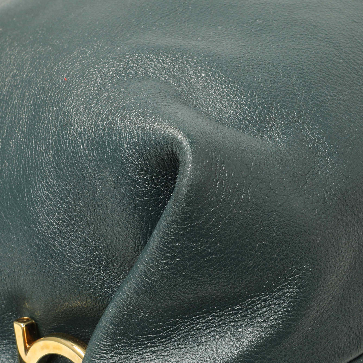 Salvatore Ferragamo Teal Calfskin Fanisa Gancini Hobo Handbags Salvatore Ferragamo