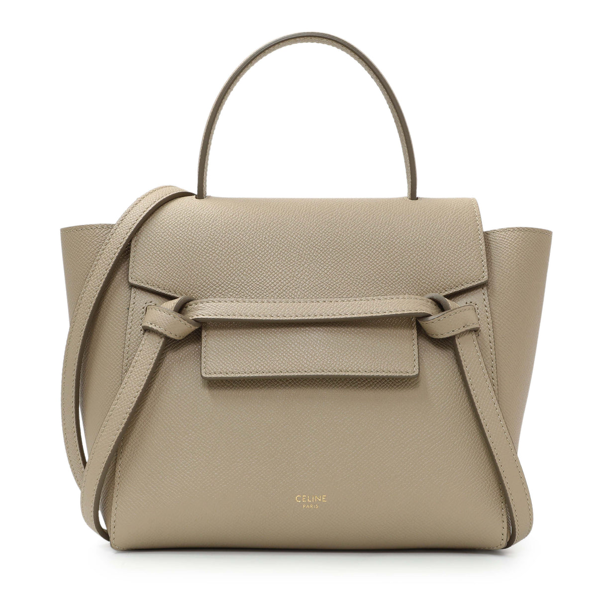 Celine Beige Grained Calfskin Nano Belt Bag