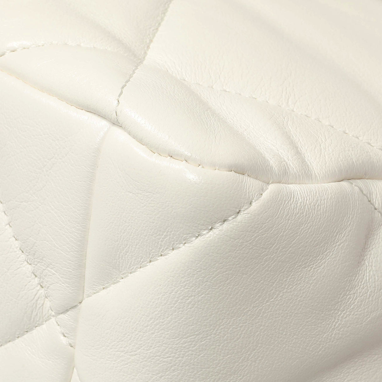Chanel White Quilted Lambskin Large 19 Flap Handbags Chanel
