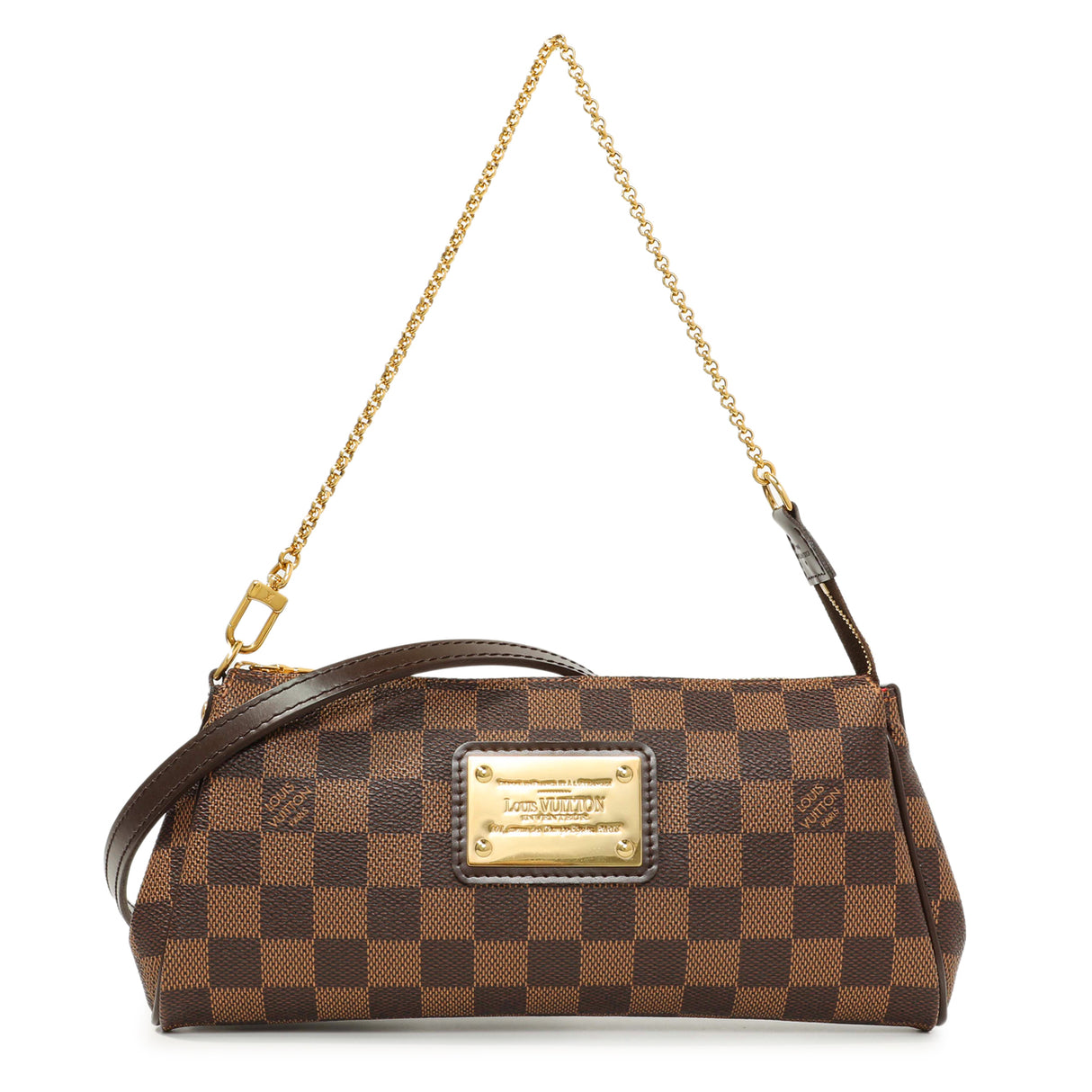 Louis Vuitton Damier Ebene Eva Clutch Handbags Louis Vuitton