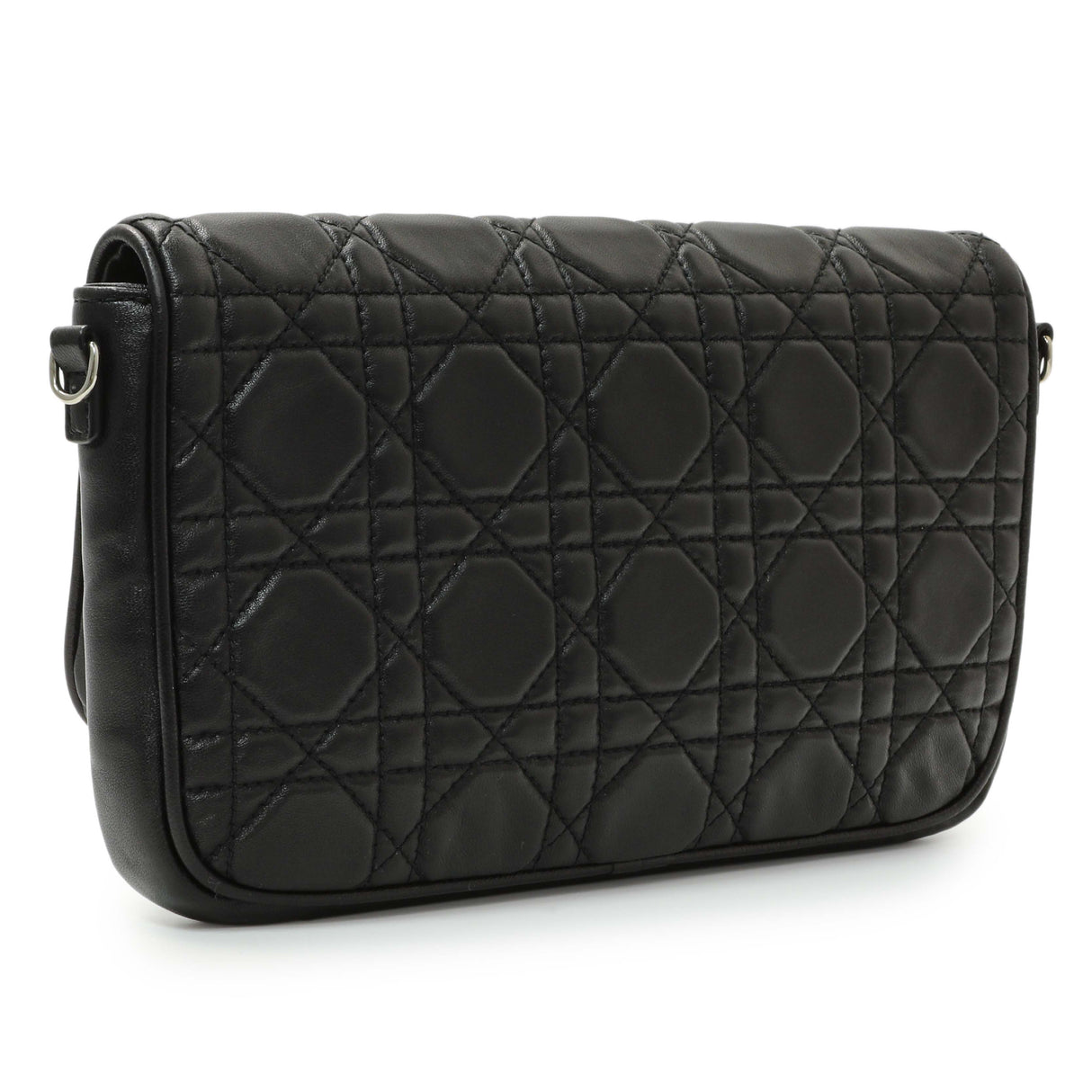 Christian Dior Black Lambskin Cannage Wallet On Chain Handbags Christian Dior