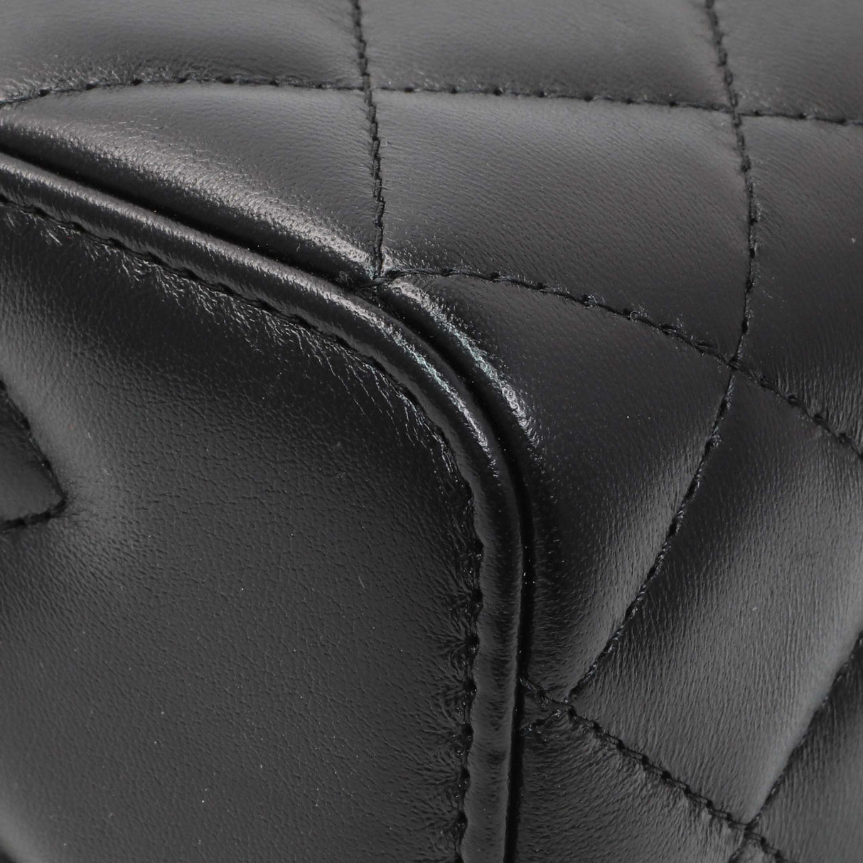 Chanel Black Quilted Lambskin Small Pillow Crush Vanity Case With Chain Handbags Chanel