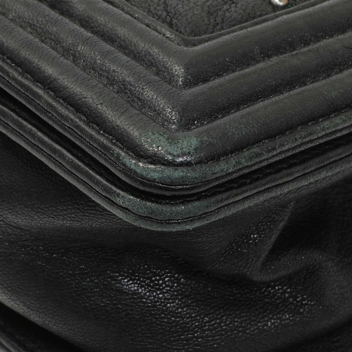 Chanel Black Crumpled Lambskin Small Studded Boy Bag Handbags Chanel