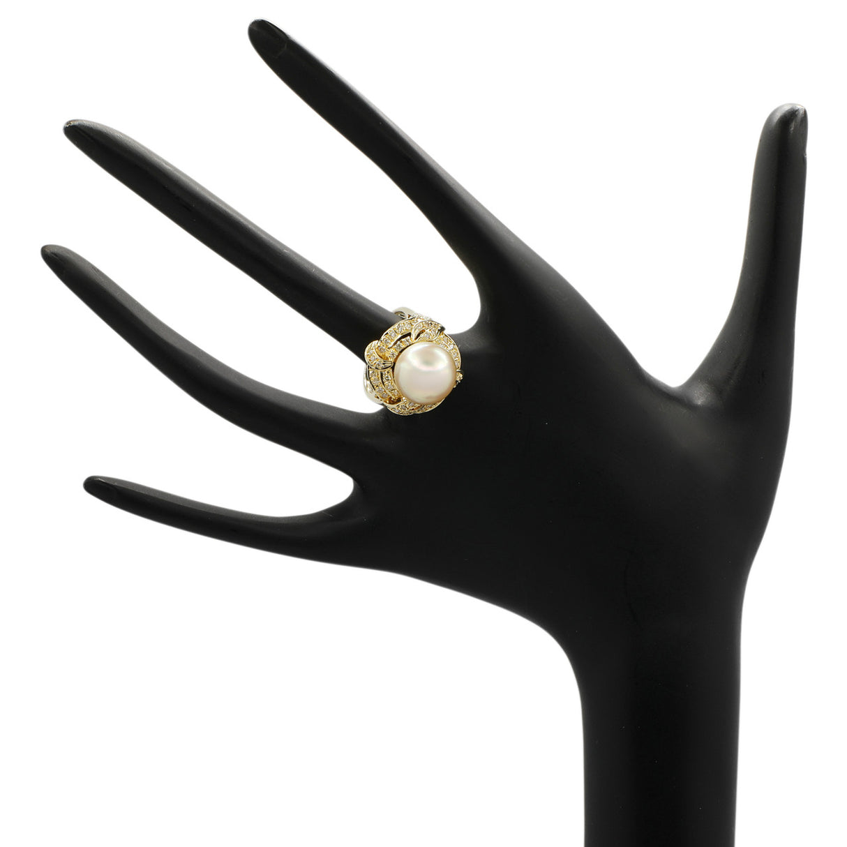 14K Yellow Gold South Sea Pearl Diamond Ring Fine Jewellery Modaselle