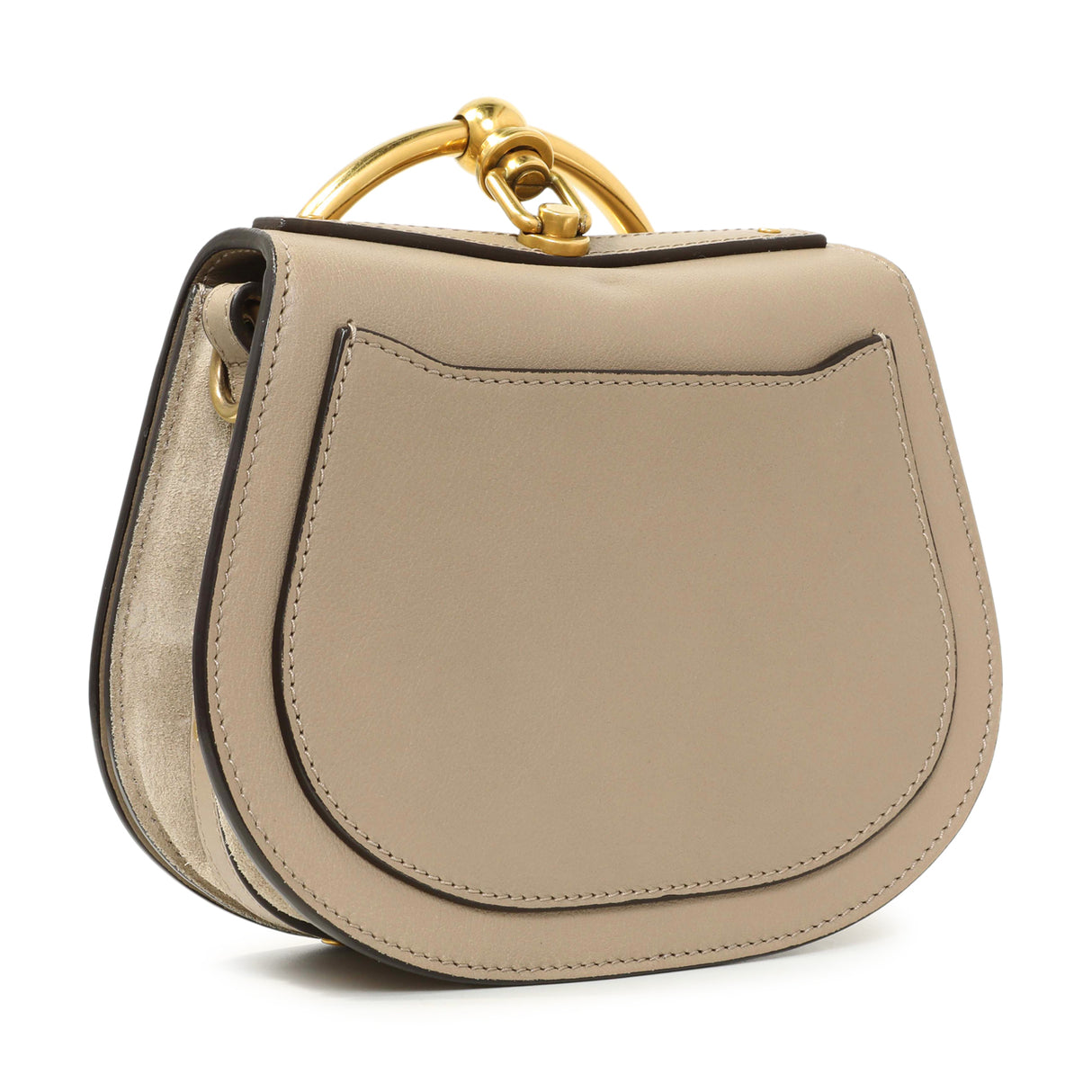 Chloe Motty Grey Calfskin Small Nile Bracelet Bag Handbags Chloe