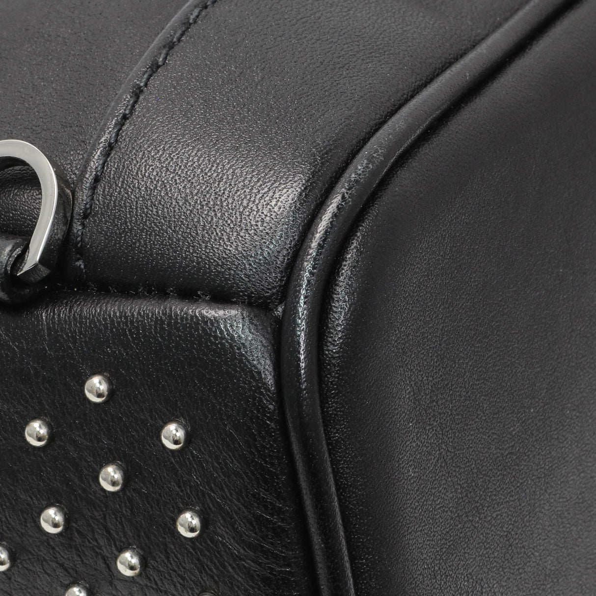 MCM Black Metallic Calfskin Stud X-Mini Stark Bebe Boo Backpack Handbags MCM