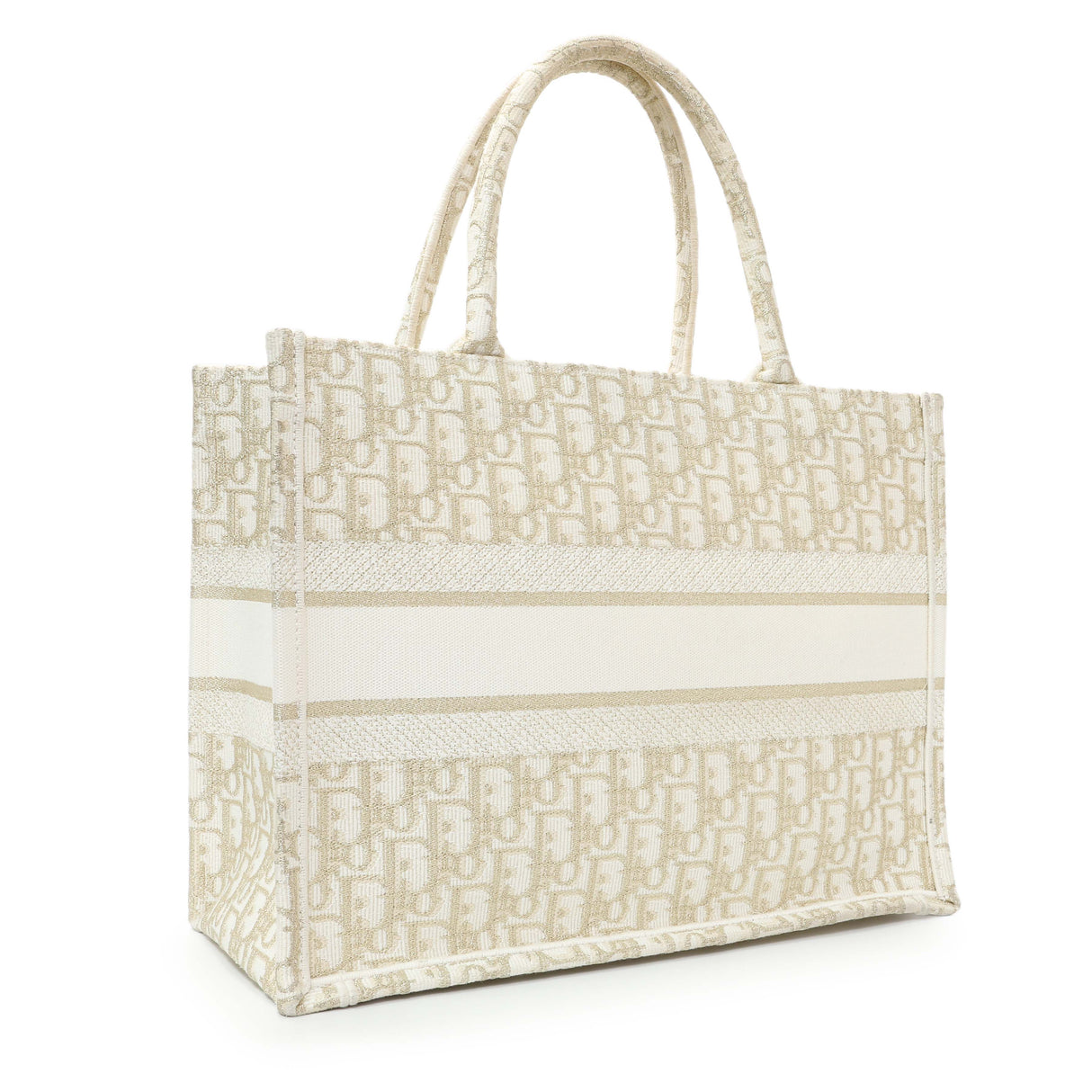 Christian Dior Gold Oblique Medium Book Tote Handbags Christian Dior