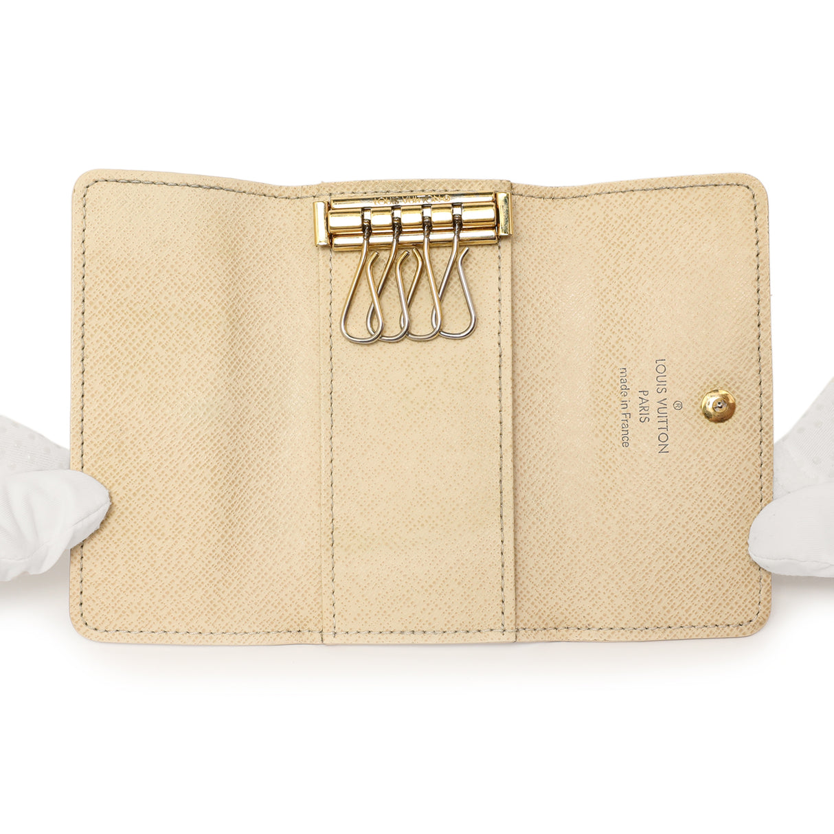 Louis Vuitton Damier Azur 4 Key Holder Accessories Louis Vuitton