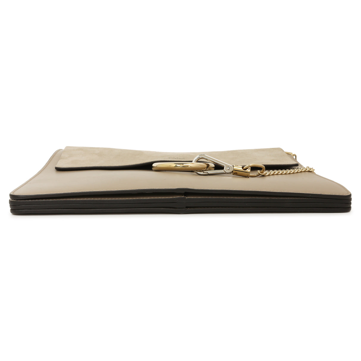 Chloe Grey Calfskin Suede Medium Faye Shoulder Bag Handbags Chloe