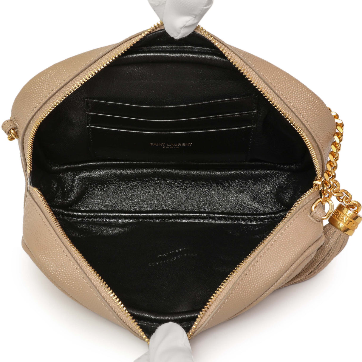 Saint Laurent Dark Beige Grain De Poudre Matelasse Monogram Mini Lou Camera Bag Handbags Saint Laurent