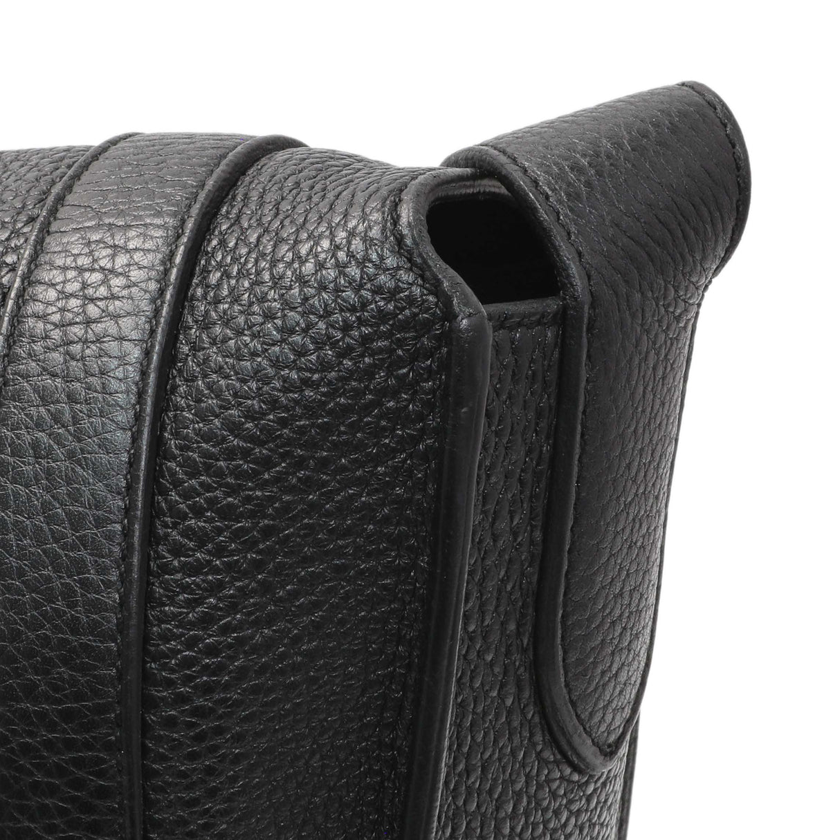Hermes Black Taurillon Clemence Steve Caporal Messenger Handbags Hermes