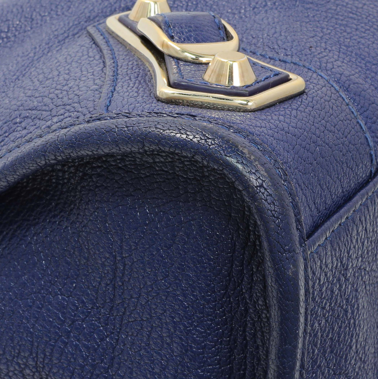 Balenciaga Bleu Nuit Chevre Metallic Edge City Handbags Balenciaga