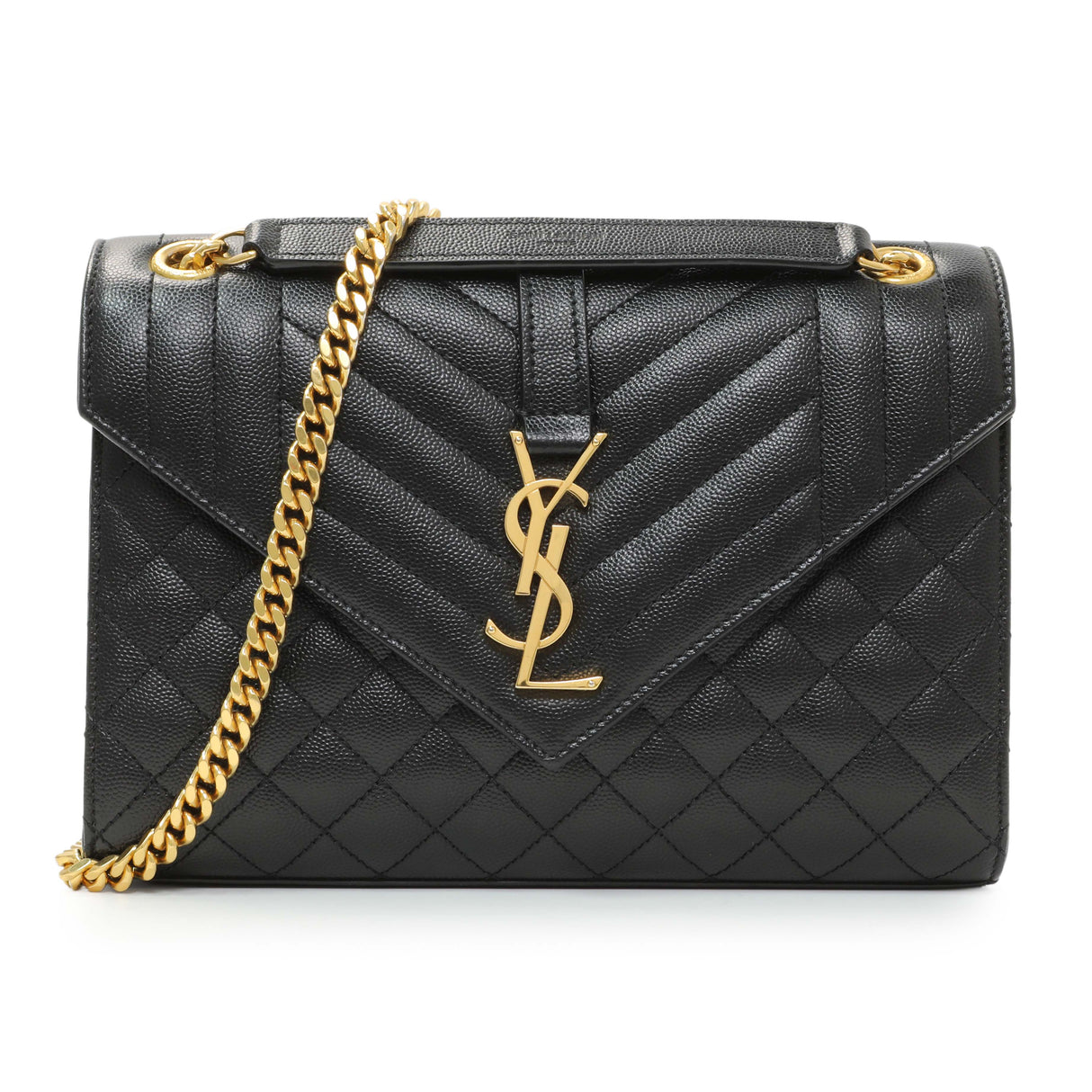 Saint Laurent Grain De Poudre Textured Mixed Matelasse Triquilt Medium Monogram Satchel Handbags Saint Laurent