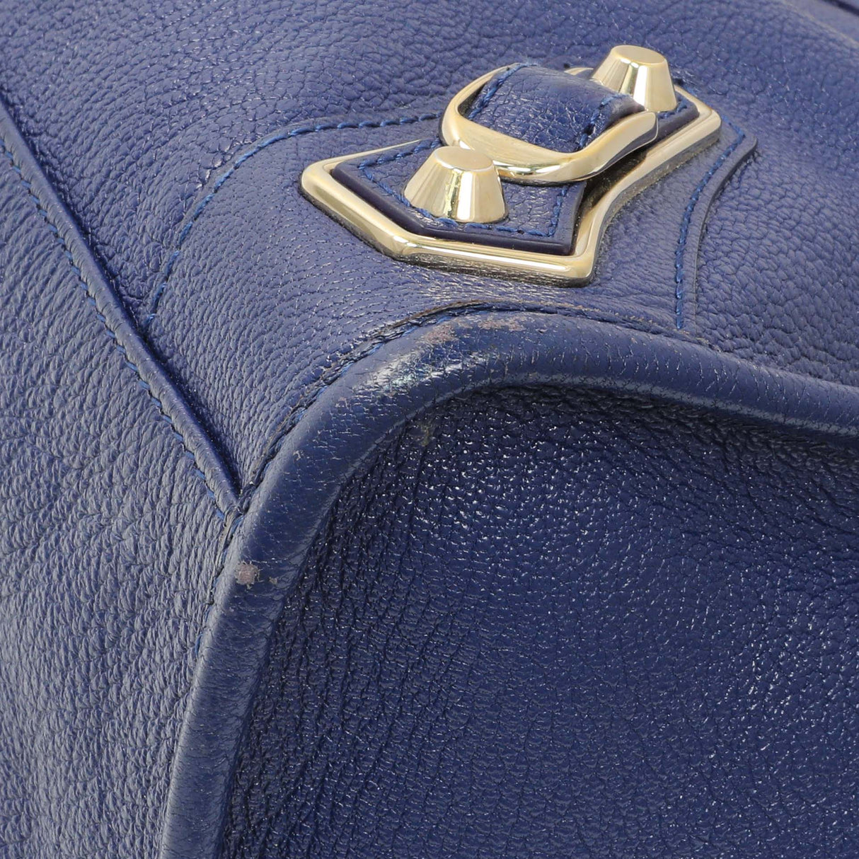 Balenciaga Bleu Nuit Chevre Metallic Edge City Handbags Balenciaga