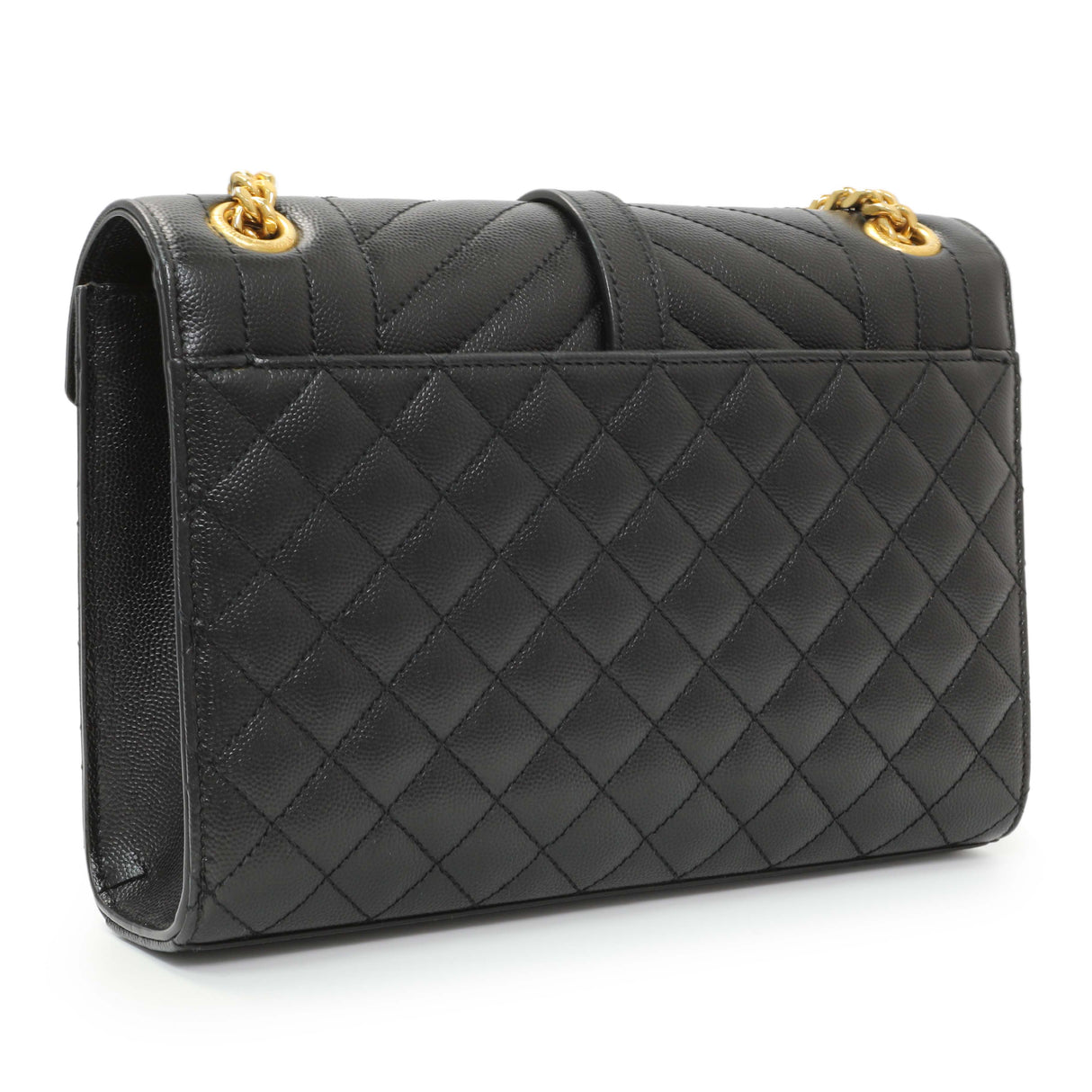 Saint Laurent Grain De Poudre Textured Mixed Matelasse Triquilt Medium Monogram Satchel Handbags Saint Laurent