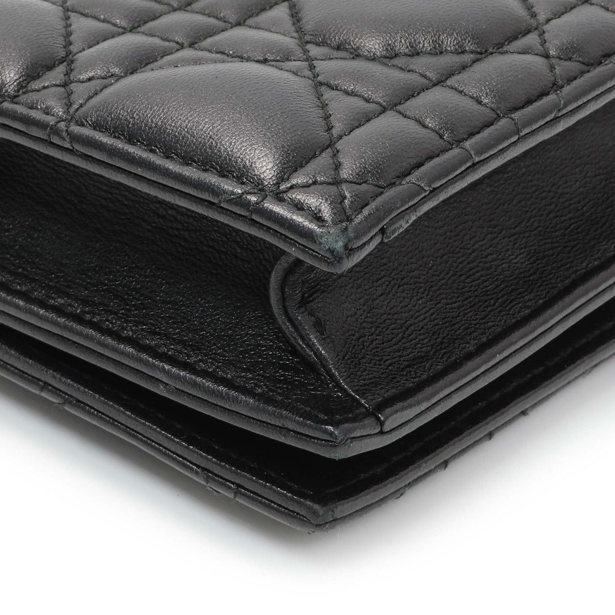 Christian Dior Black Lambskin Cannage Lady Dior Convertible Clutch Handbags Christian Dior
