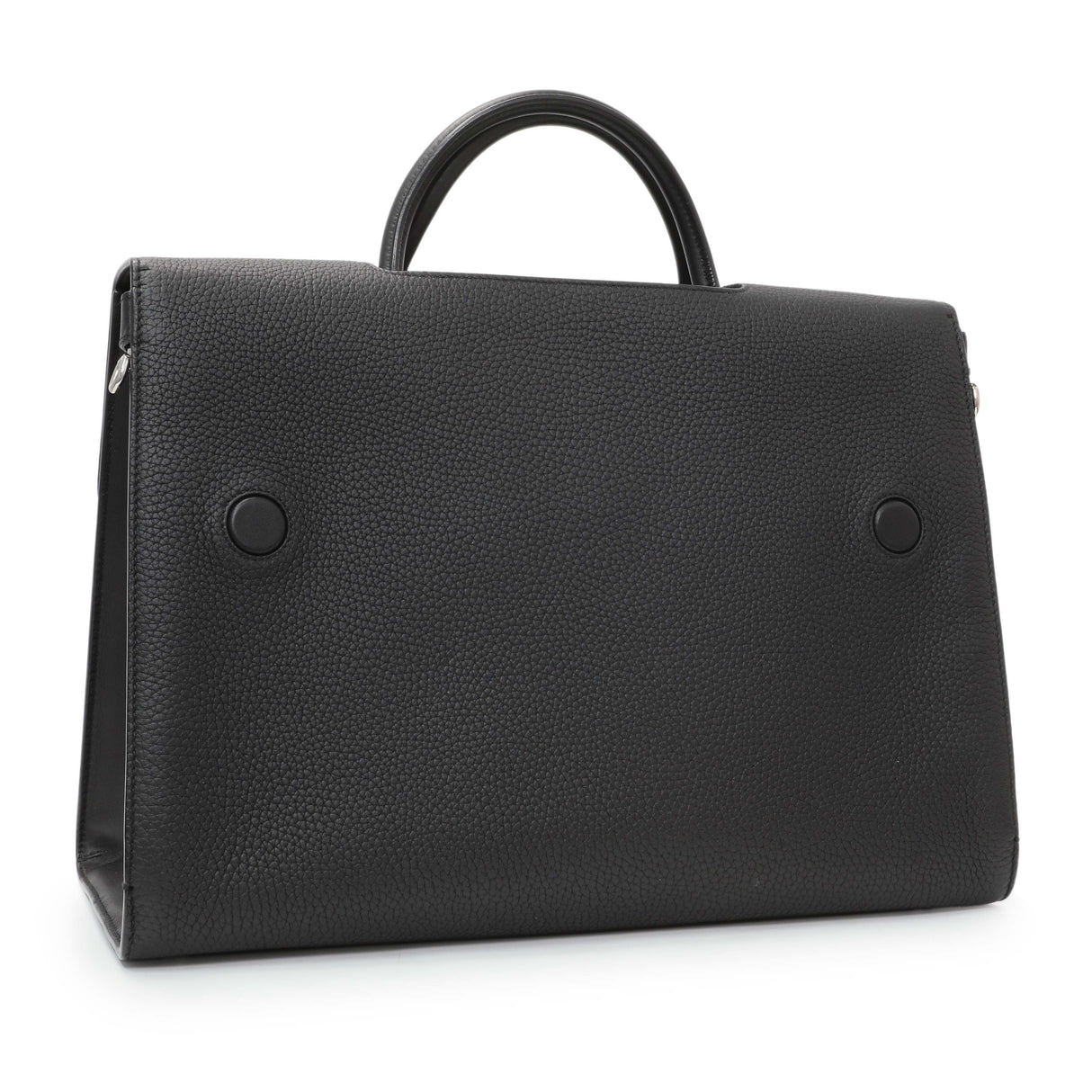 Christian Dior Black Bullcalf Large Diorever Flap Handbags Christian Dior