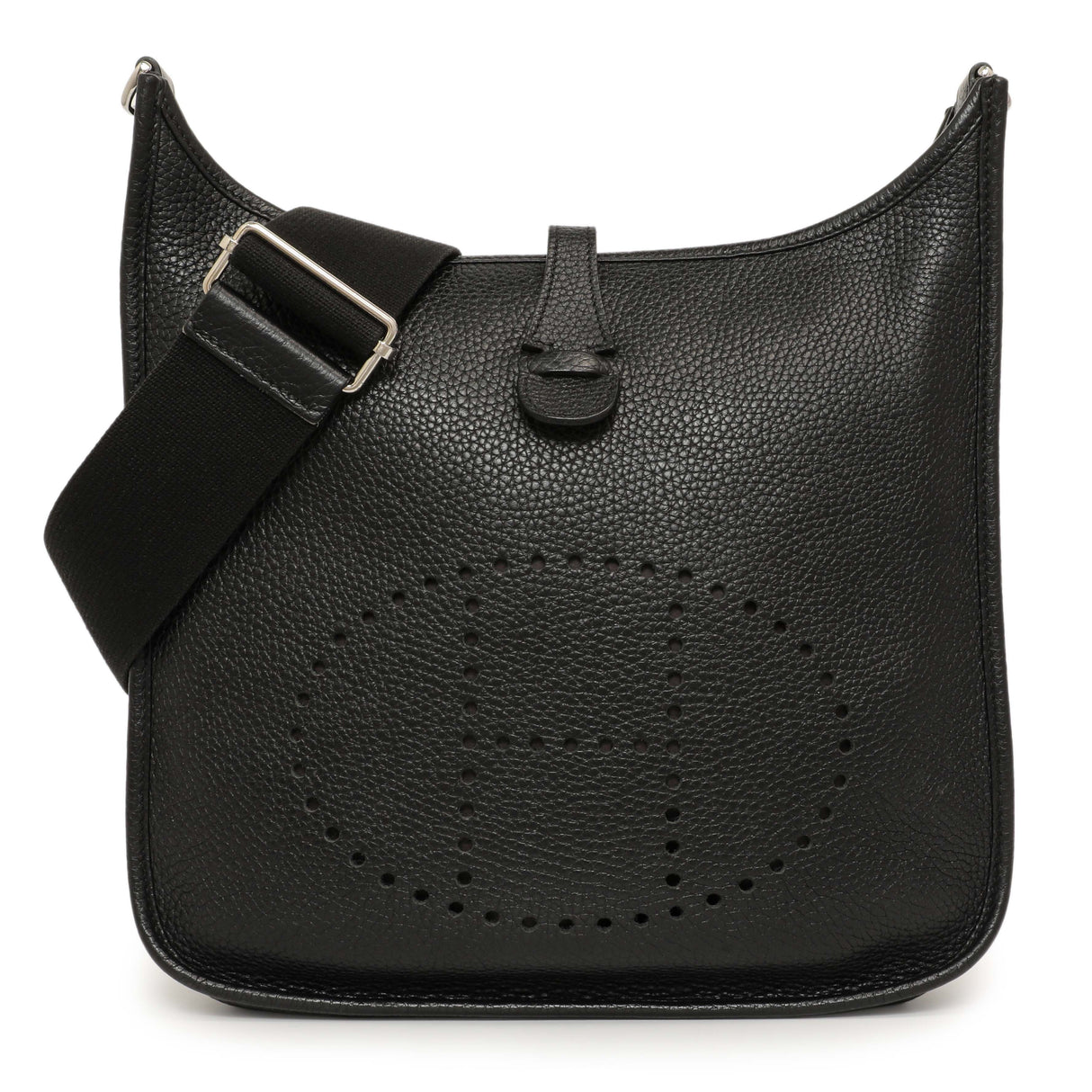Hermes Black Clemence Evelyne III PM Handbags Hermes