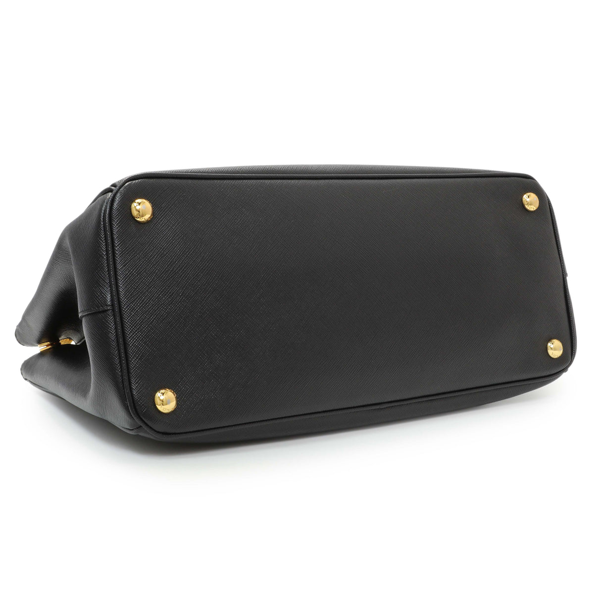 Prada Black Saffiano Medium Galleria Double Zip Tote Handbags Prada