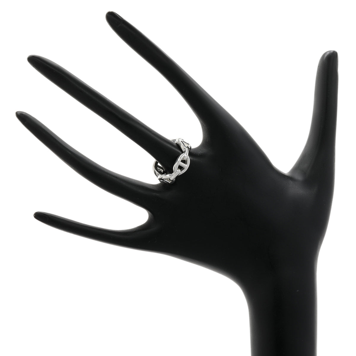 Hermes Sterling Silver Small Chaine D'ancre Enchainee Ring Designer Jewellery Hermes