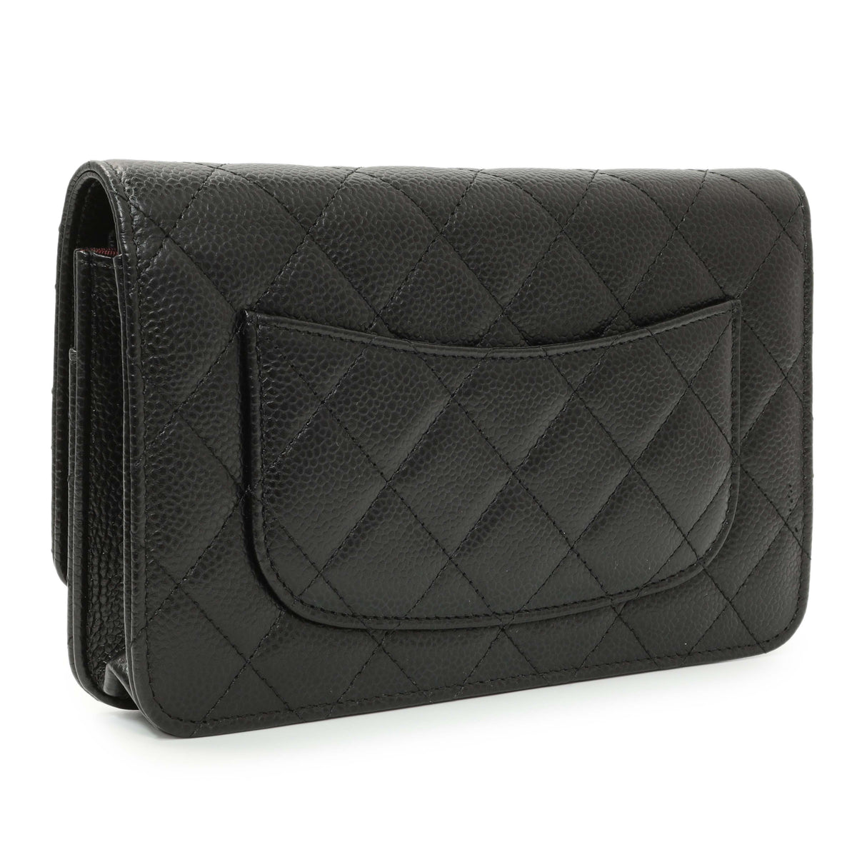 Chanel Black Quilted Caviar Wallet on Chain Handbags Chanel