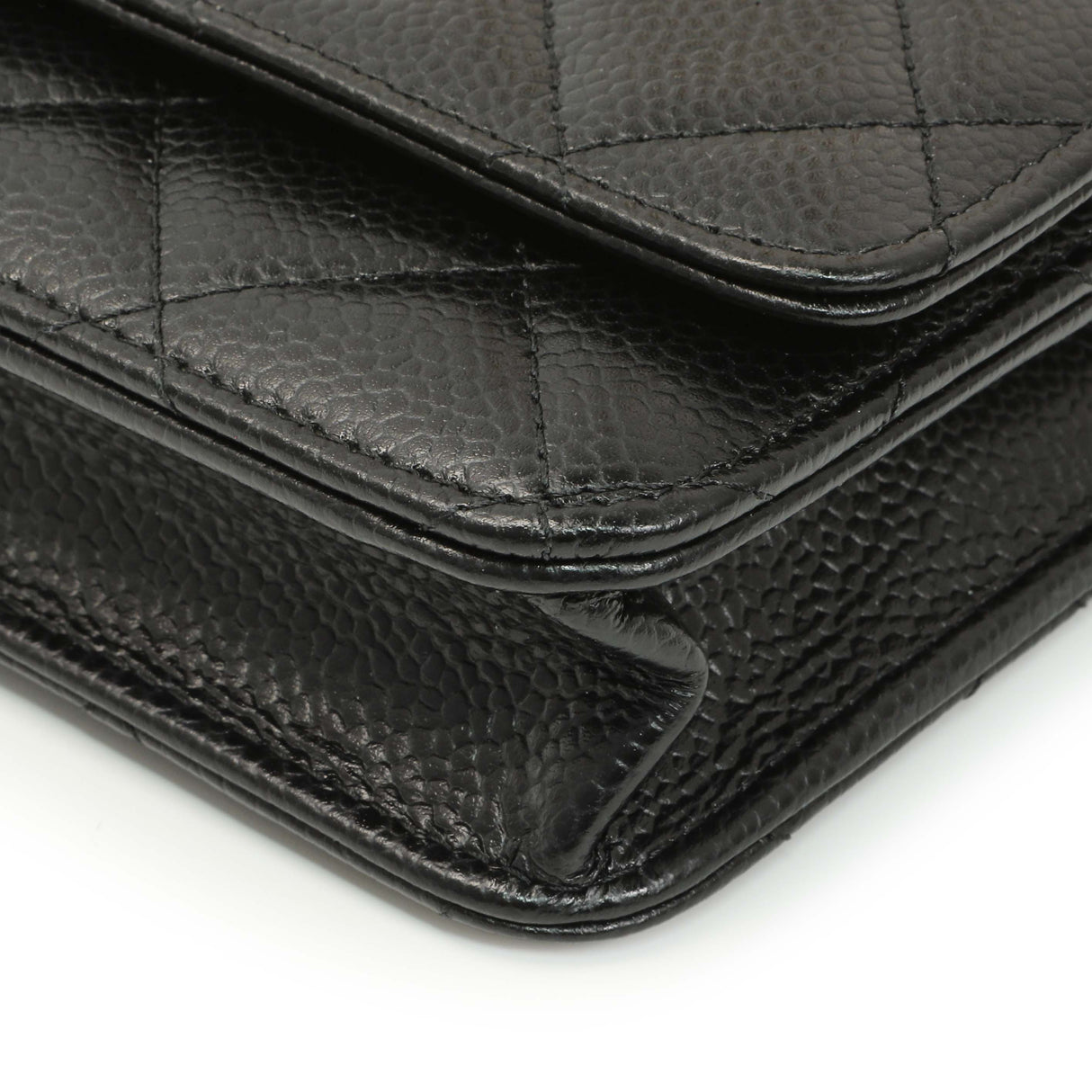 Chanel Black Quilted Caviar Wallet on Chain Handbags Chanel