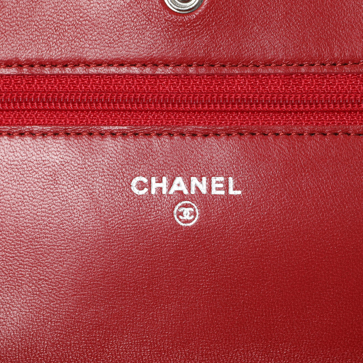 Chanel Red Quilted Calfskin Classic Wallet On Chain Handbags Chanel