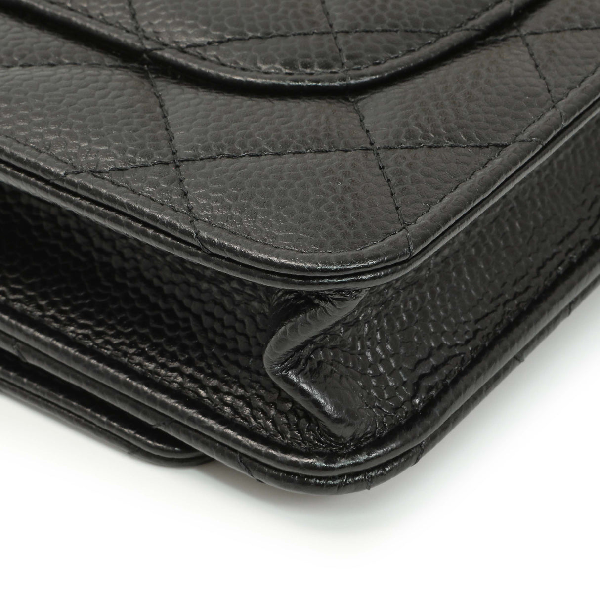 Chanel Black Quilted Caviar Wallet on Chain Handbags Chanel