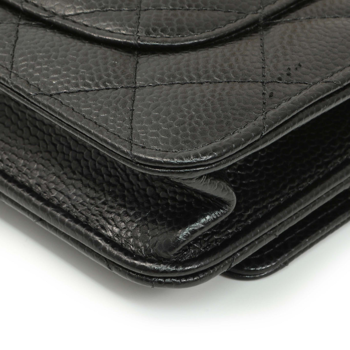 Chanel Black Quilted Caviar Wallet on Chain Handbags Chanel