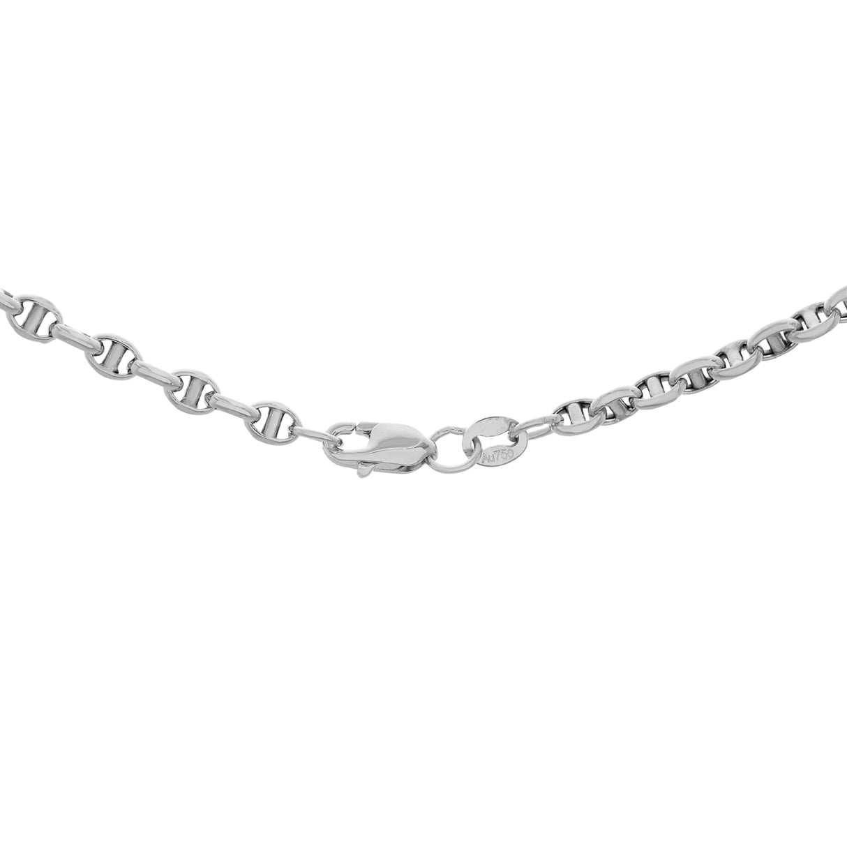 18K White Gold Mariner Link Chain Fine Jewellery Modaselle