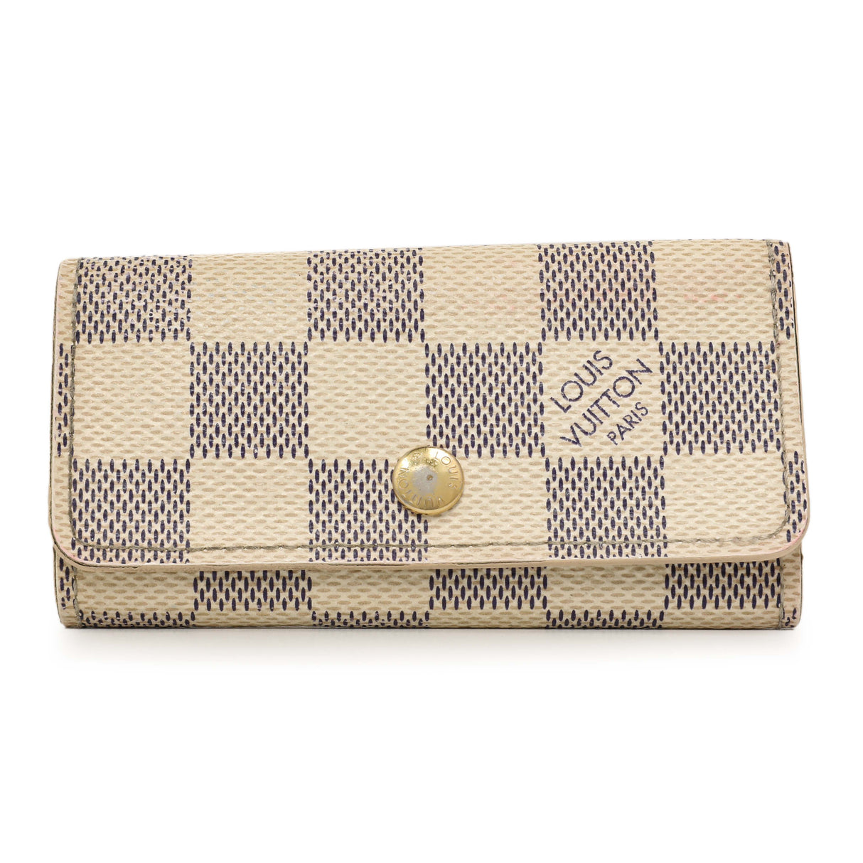 Louis Vuitton Damier Azur 4 Key Holder Accessories Louis Vuitton