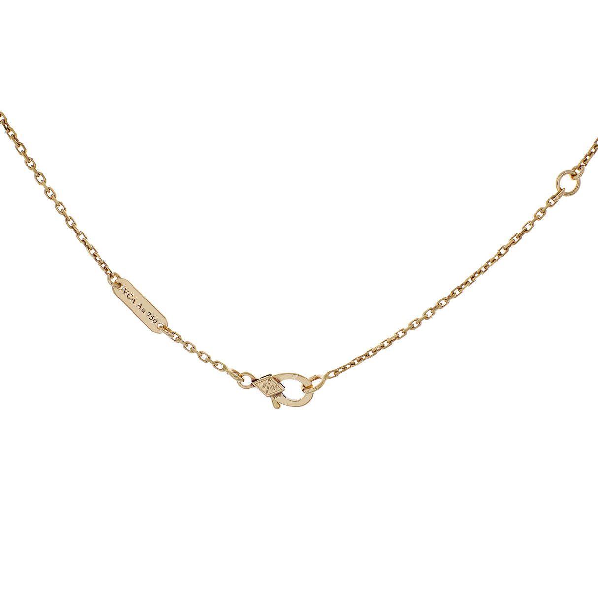 Van Cleef & Arpels 18K Yellow Gold Carnelian Vintage Alhambra Pendant Designer Jewellery Van Cleef and Arpels