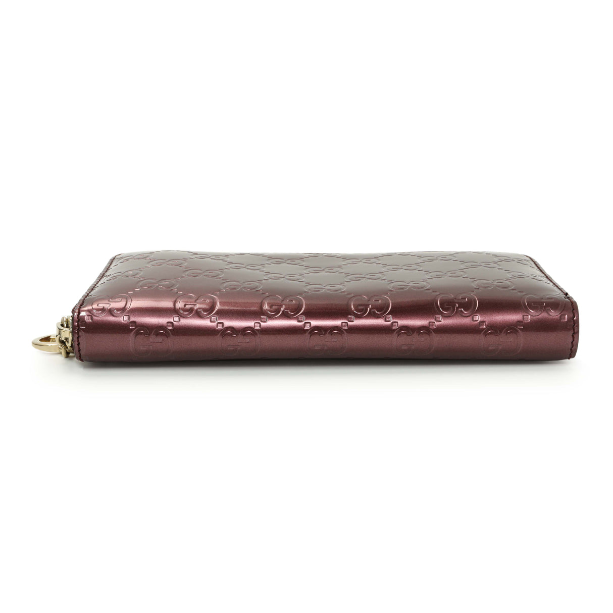 Gucci Purple Shine Guccissima Zip Around Wallet Accessories Gucci