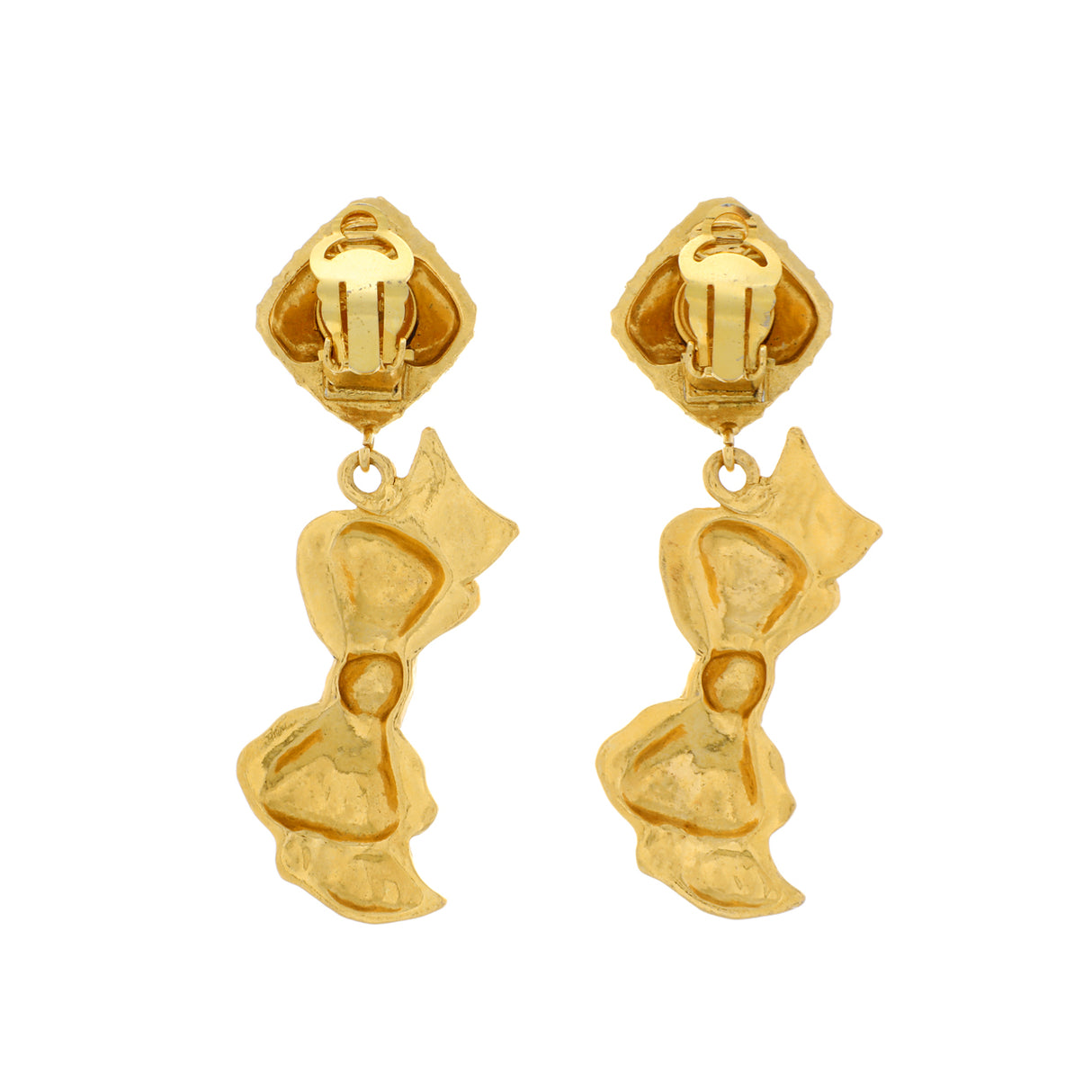 Chanel Vintage Bow Clip-On Earrings Designer Jewellery Chanel