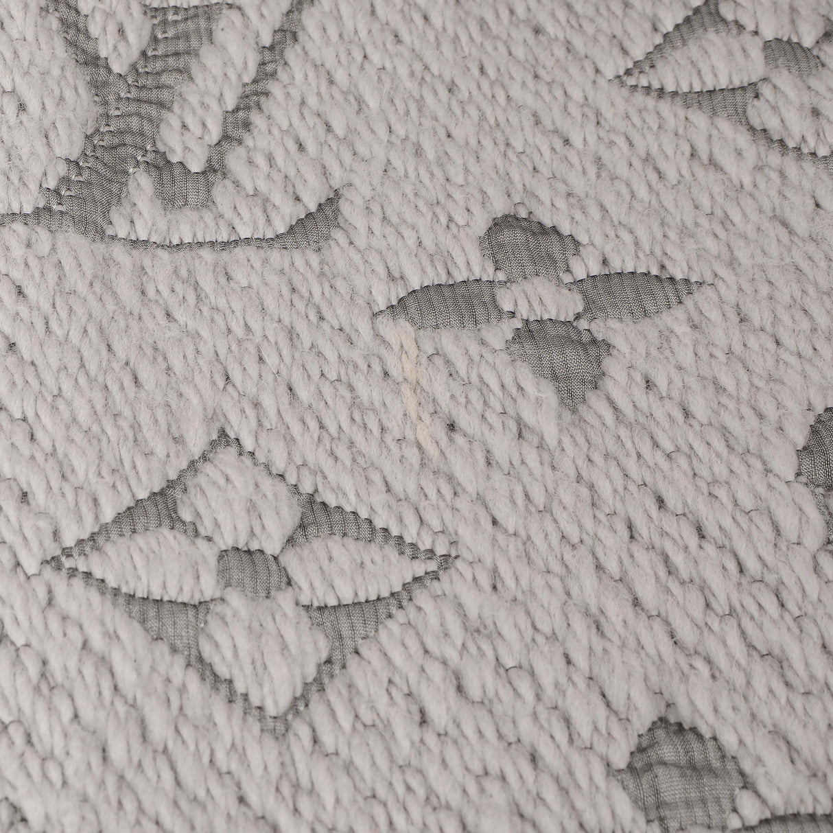 Louis Vuitton Pearl Grey Wool Silk Logomania Scarf Accessories Louis Vuitton