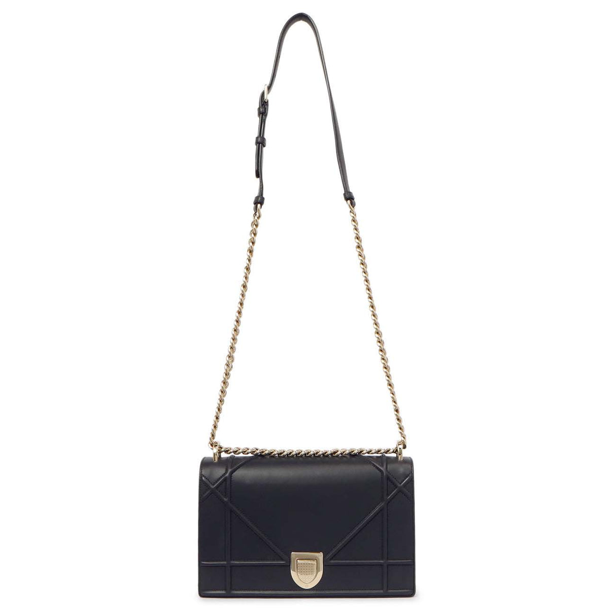 Christian Dior Navy Lambskin Medium Diorama Handbags Christian Dior