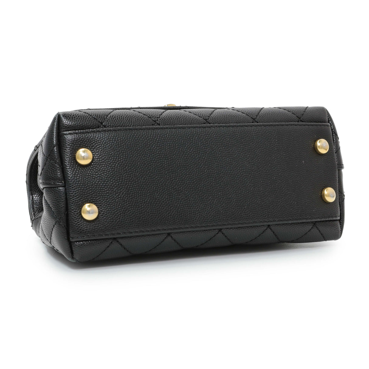 Chanel Black Caviar Quilted Extra Mini Coco Handle Handbags Chanel