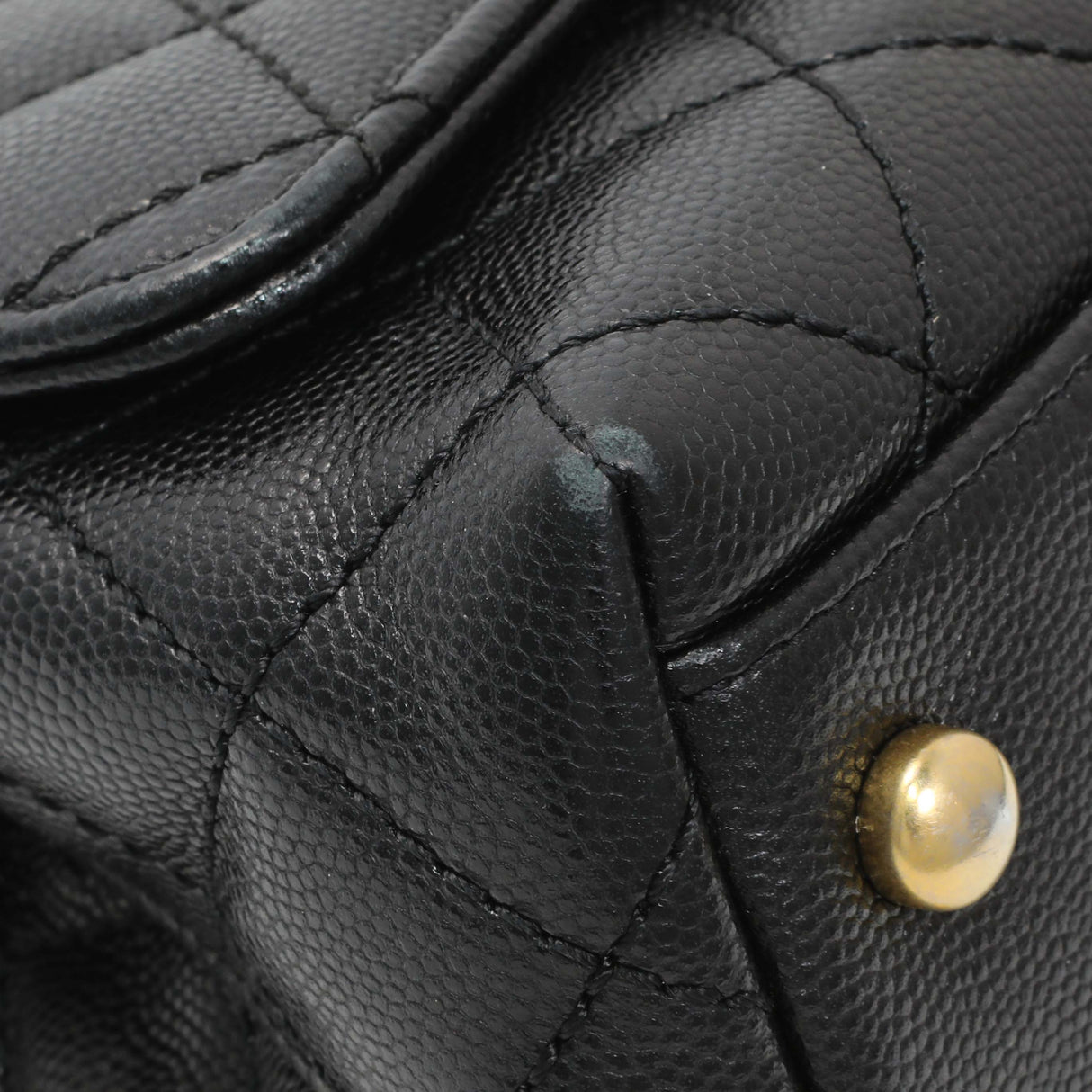 Chanel Black Caviar Quilted Extra Mini Coco Handle Handbags Chanel