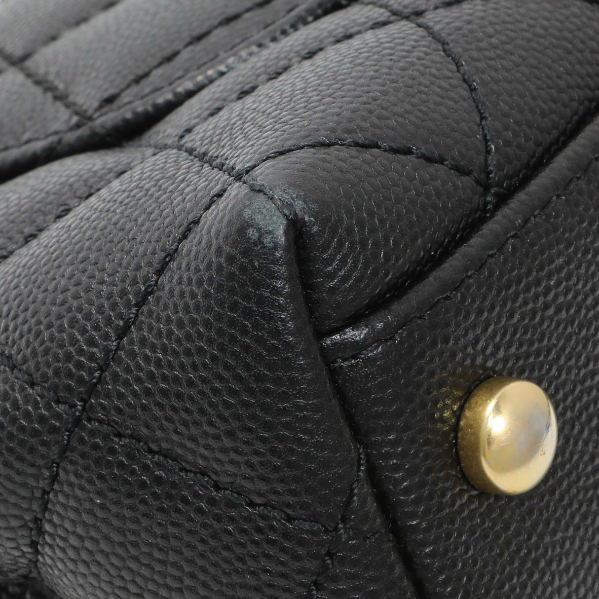 Chanel Black Caviar Quilted Extra Mini Coco Handle Handbags Chanel