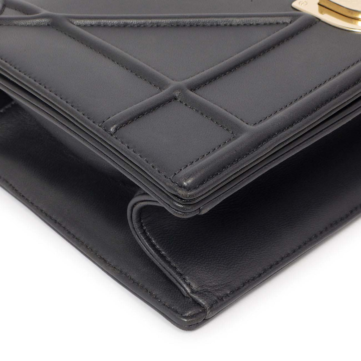 Christian Dior Navy Lambskin Medium Diorama Handbags Christian Dior