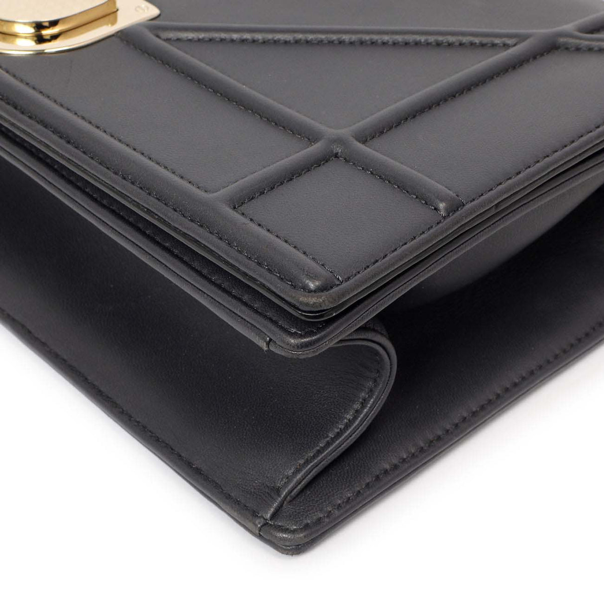 Christian Dior Navy Lambskin Medium Diorama Handbags Christian Dior