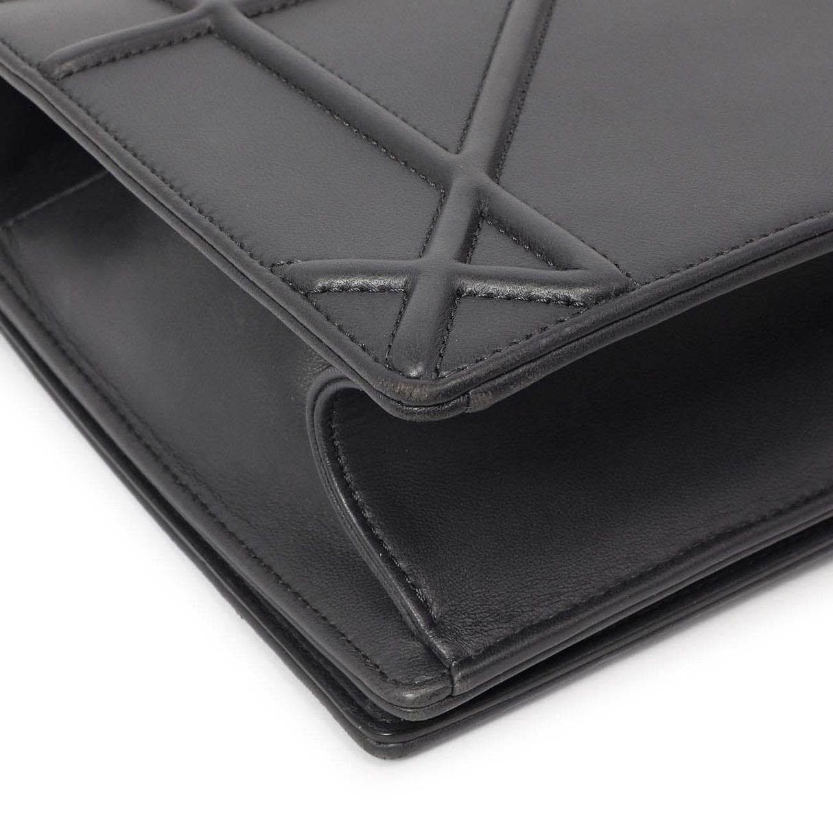 Christian Dior Navy Lambskin Medium Diorama Handbags Christian Dior